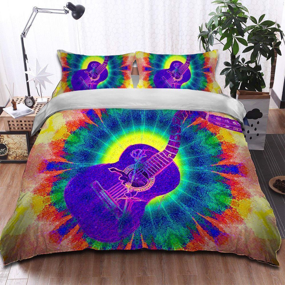 Guitar Tie Dye Art Bedding Set