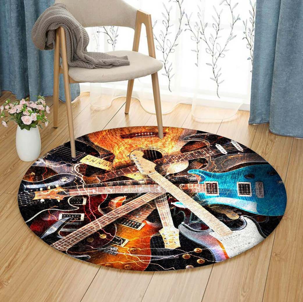 Guitar Round Carpet
