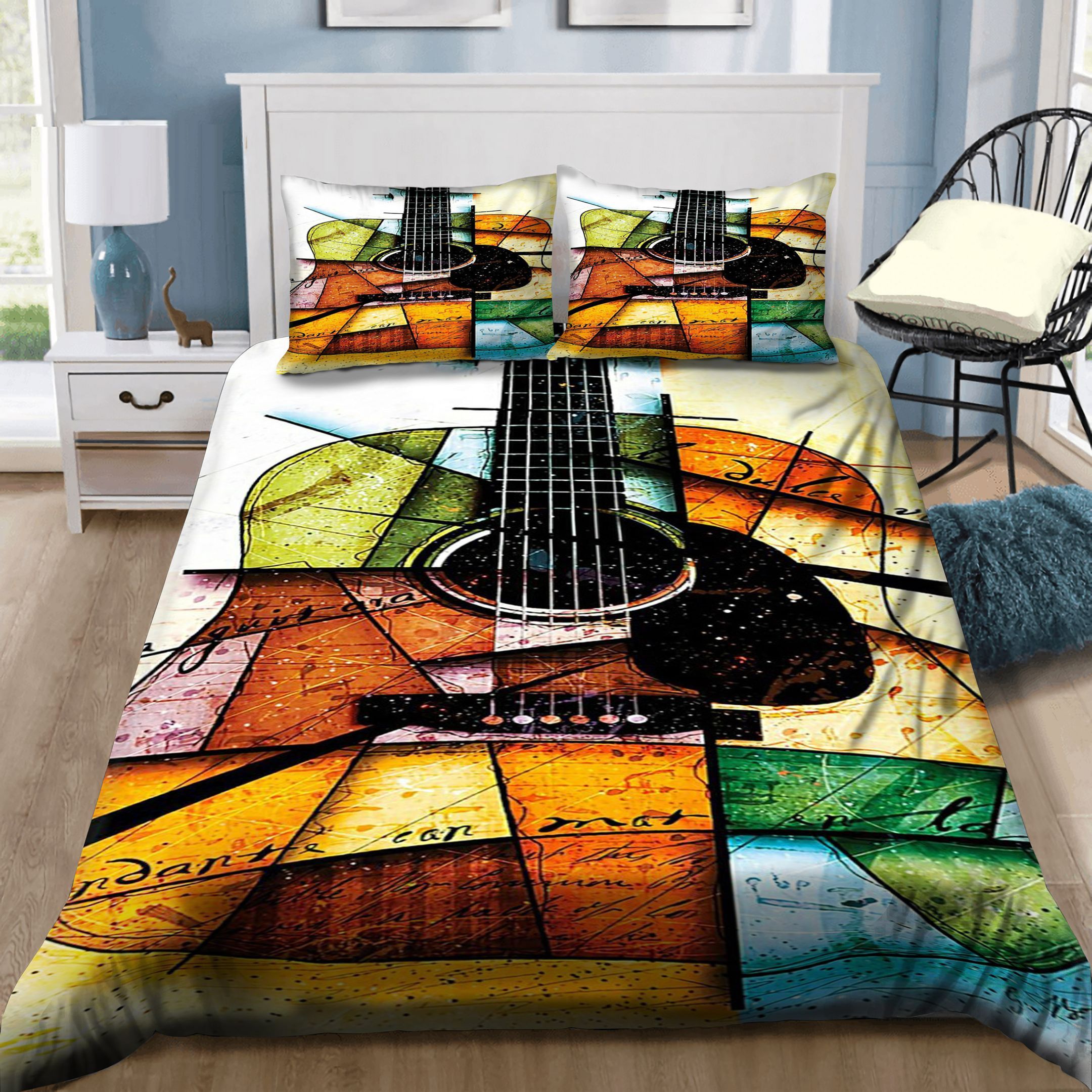 Guitarist Gift Guitar Art Bedding Set