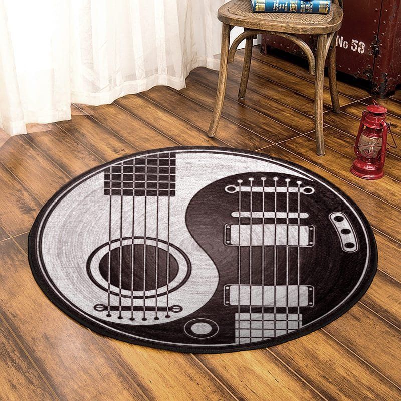 Guitars Round Carpet