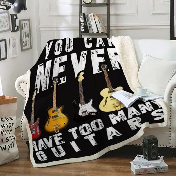 Guitars Music Sherpa Fleece Blanket