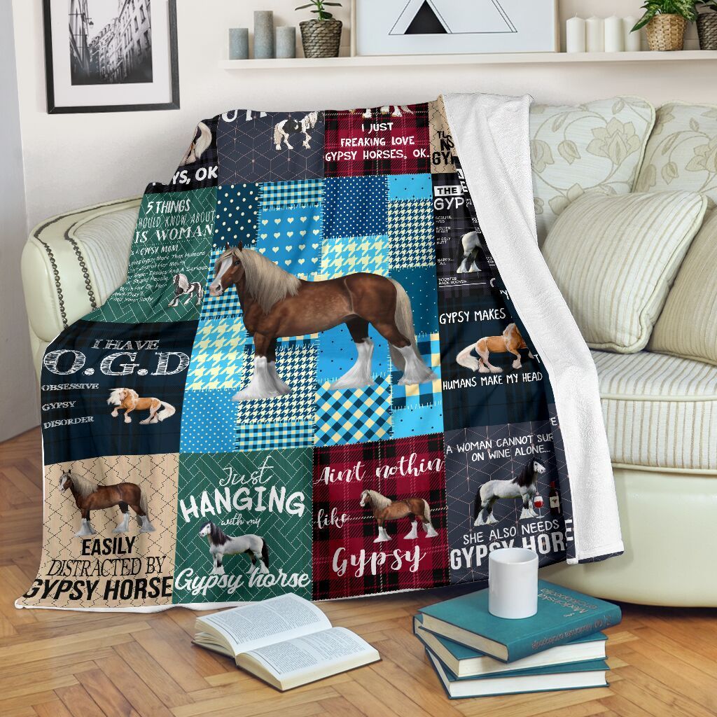 Gypsy Horse Sherpa Fleece Blanket