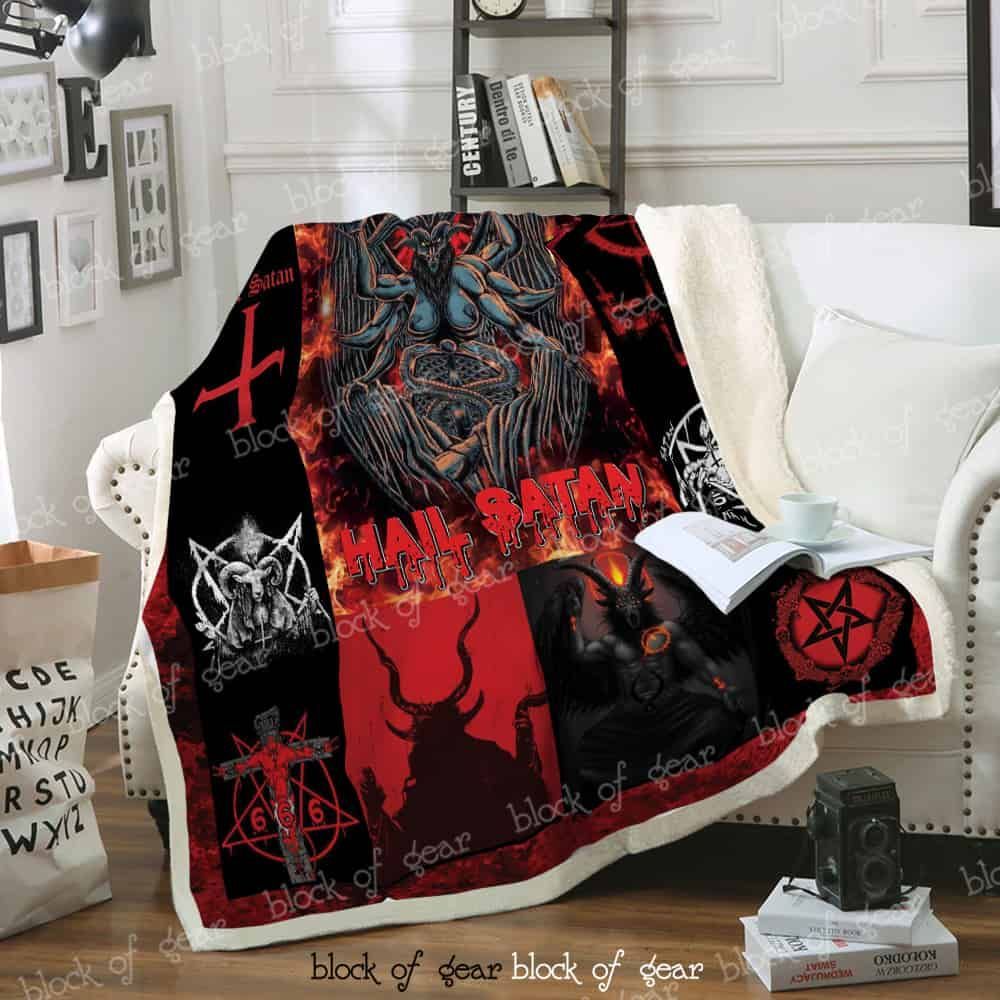 Hail Satan Fleece Blanket