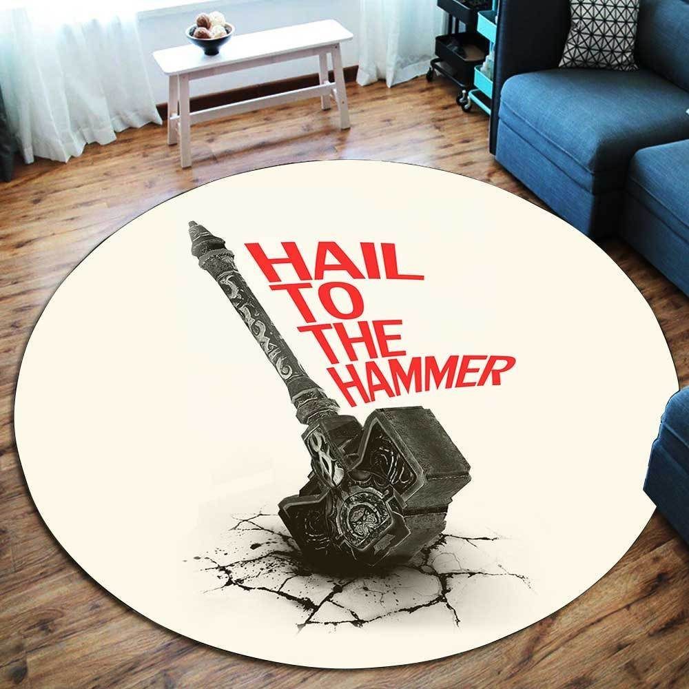 Hail To The Hammer Round Carpet