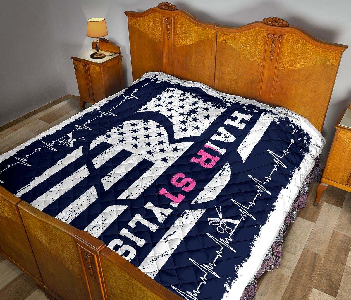 Hair Stylist AMERICA FLAG Quilt DHC281111551DD