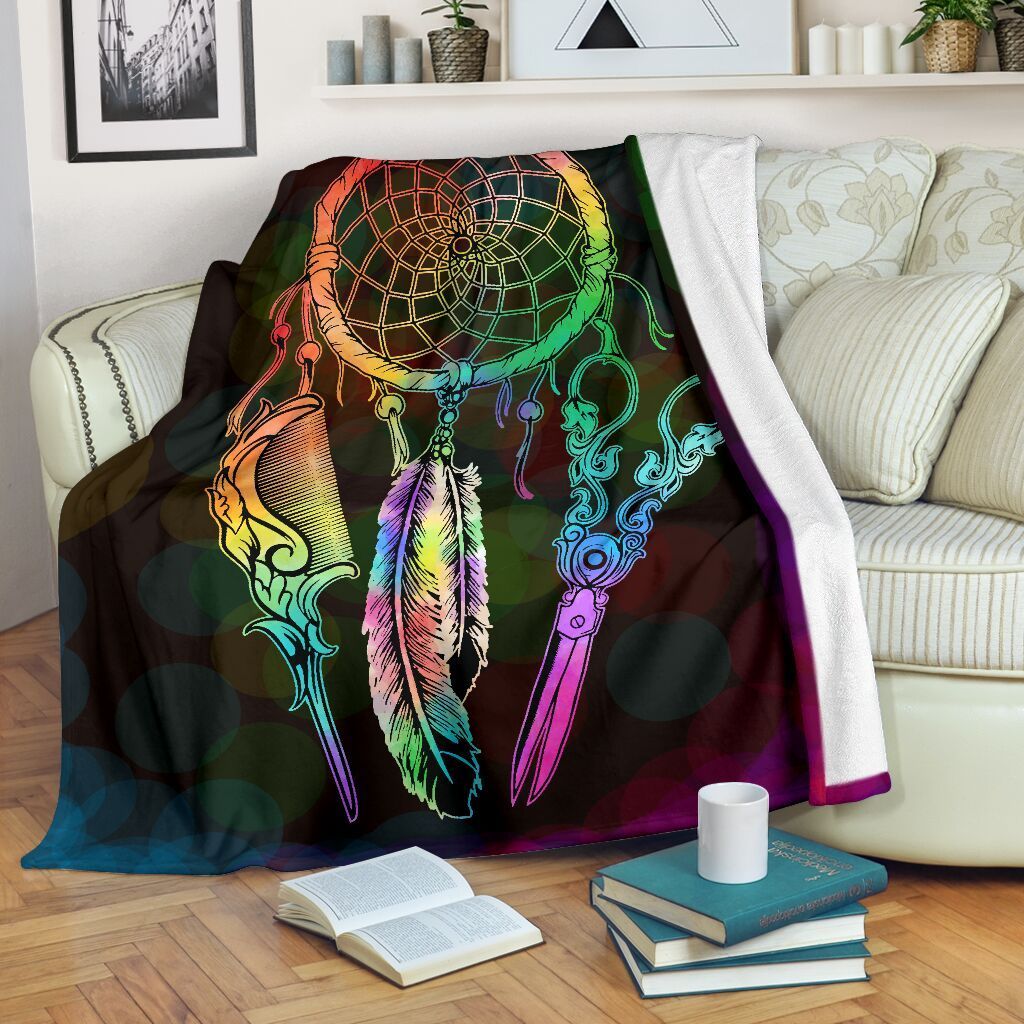 Hair Stylist Dreamcatcher Sherpa Fleece Blanket