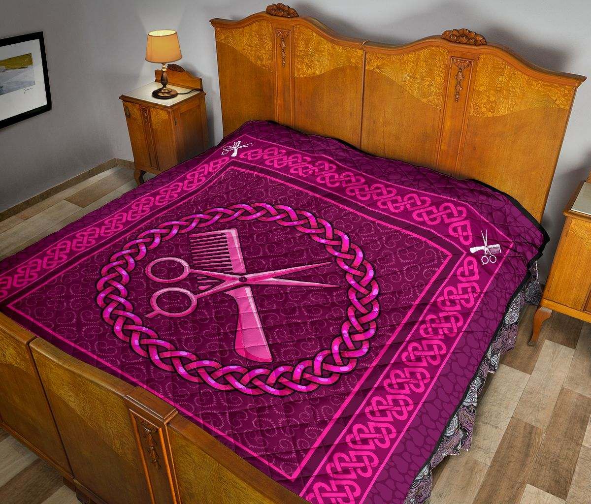 HAIR STYLIST PINK HEART QUILT DHC281111554DD