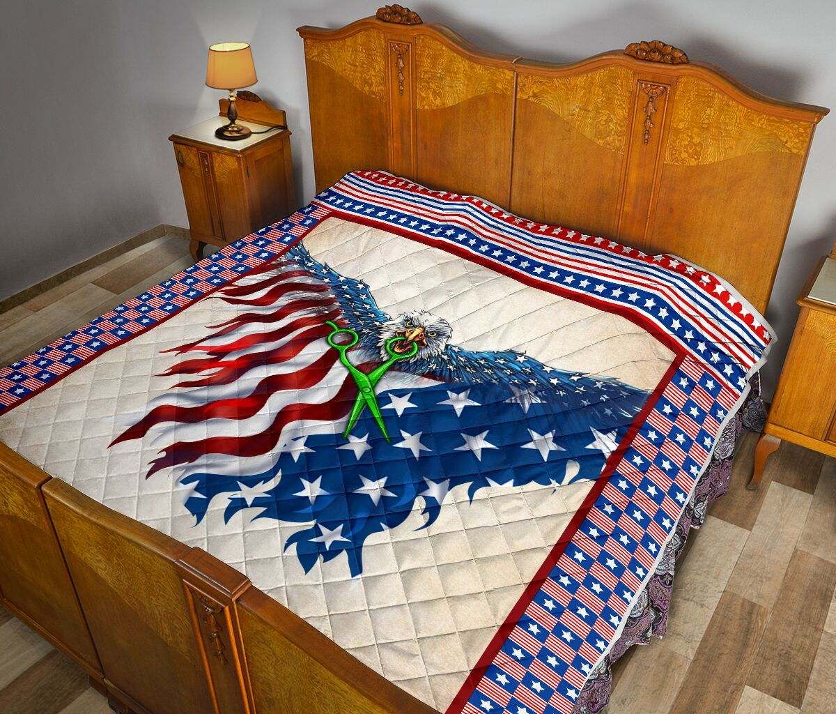 HAIR STYLIST – USA Flag Eagle Quilt DHC281111576DD