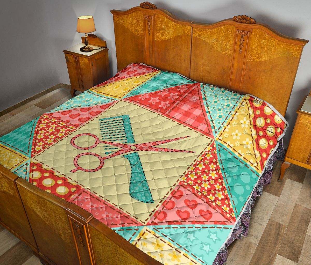 HAIRSTYLIST FLOWER PATTERN QUILT DHC281111541DD