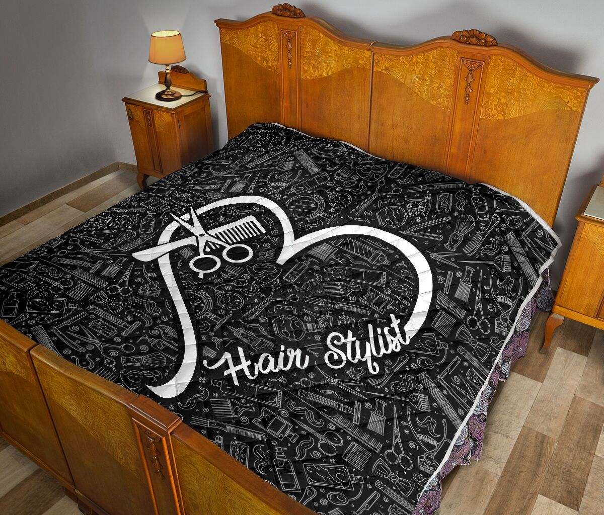 HAIRSTYLIST PATTERN HEARTBEAT QUILT DHC281111571DD