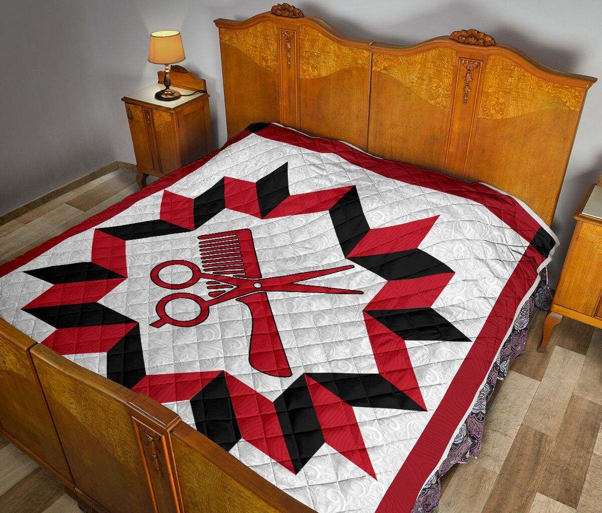 hairstylist red black quilt DHC281111590DD