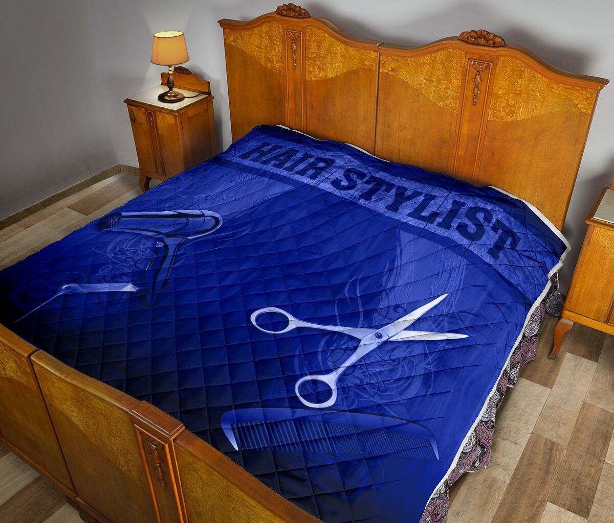 HAIRSTYLIST WOOD BLUE QUILT DHC281111586DD