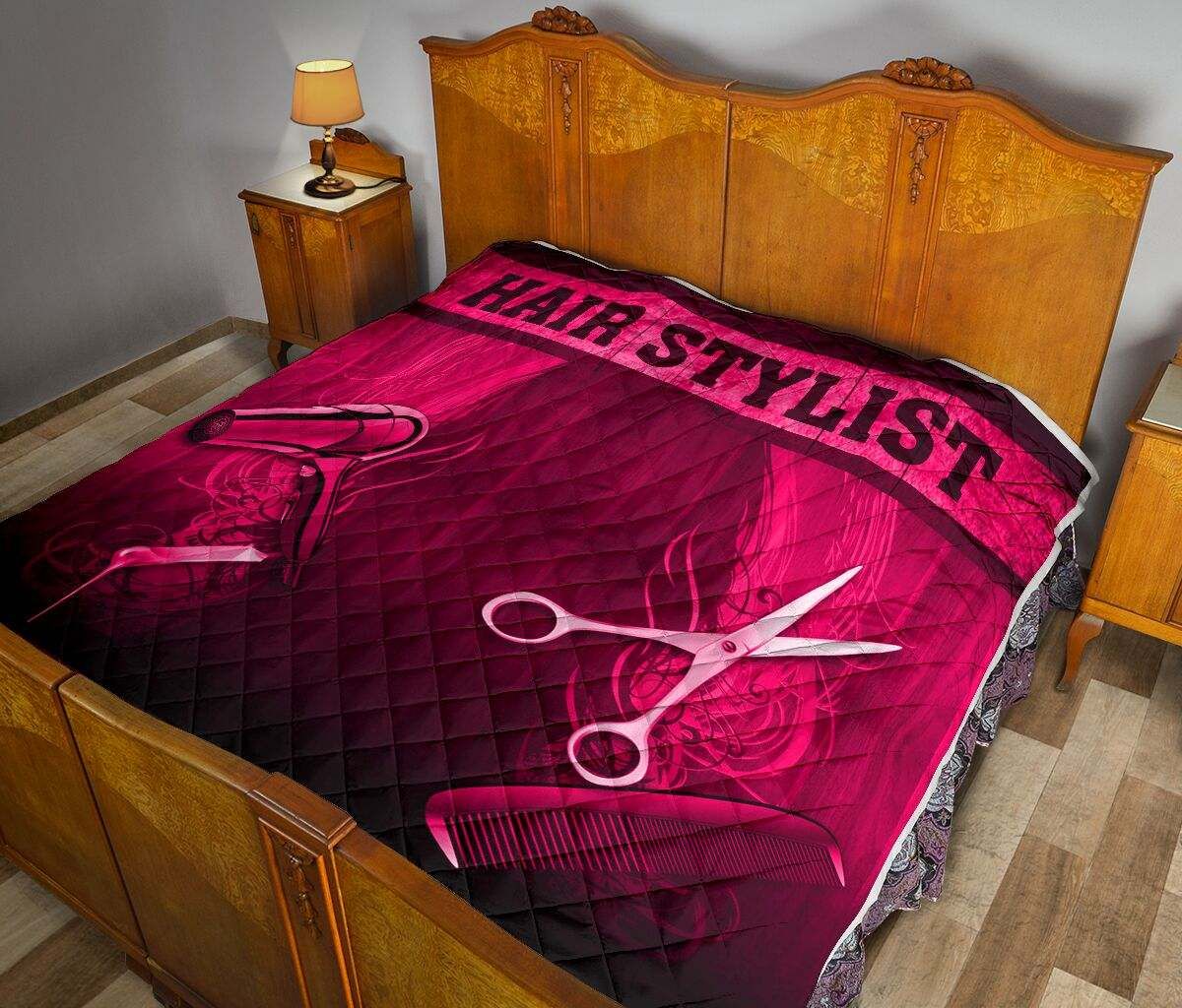 HAIRSTYLIST WOOD PINK QUILT KD DHC281111587DD