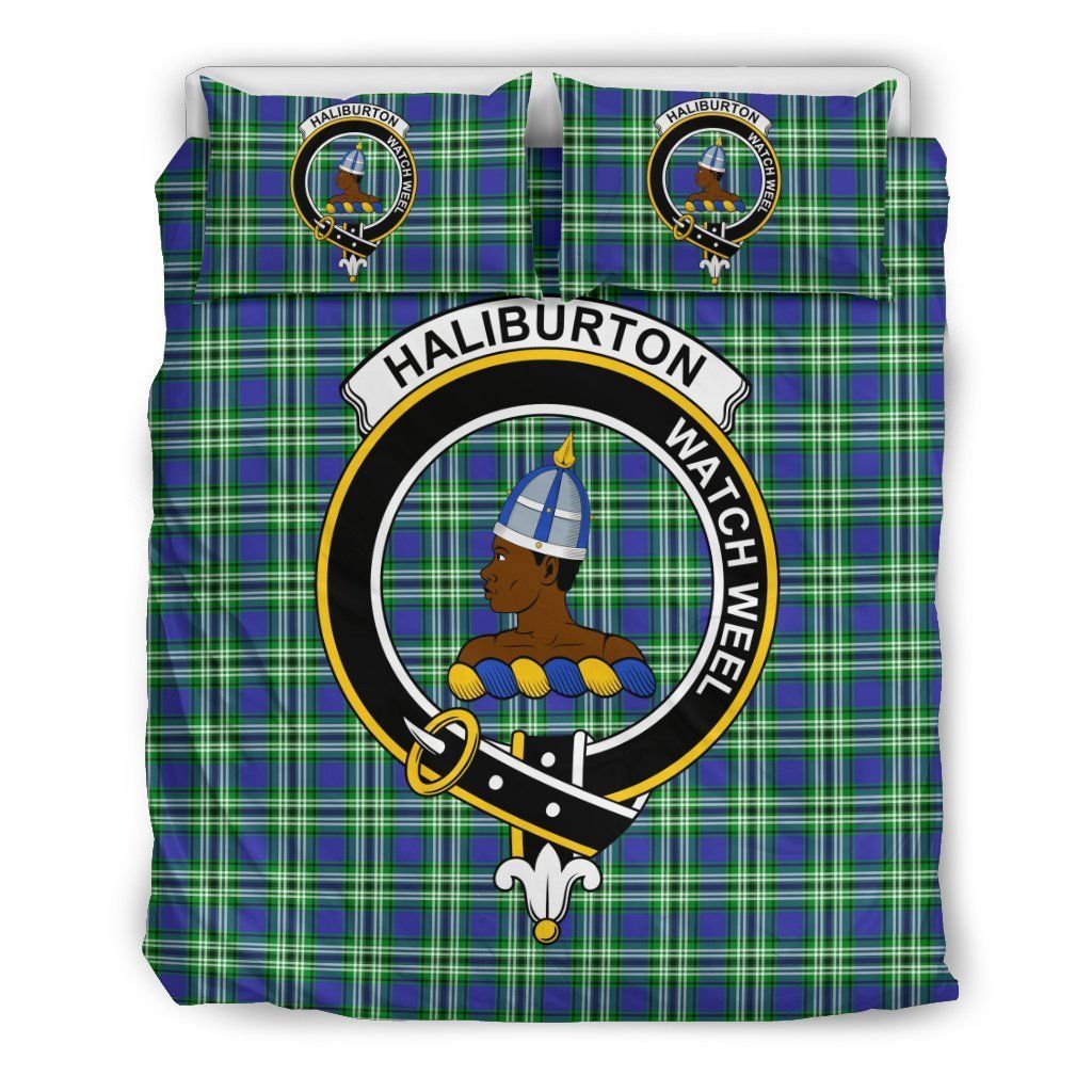 Haliburton Clan Badge Tartan Bedding Set