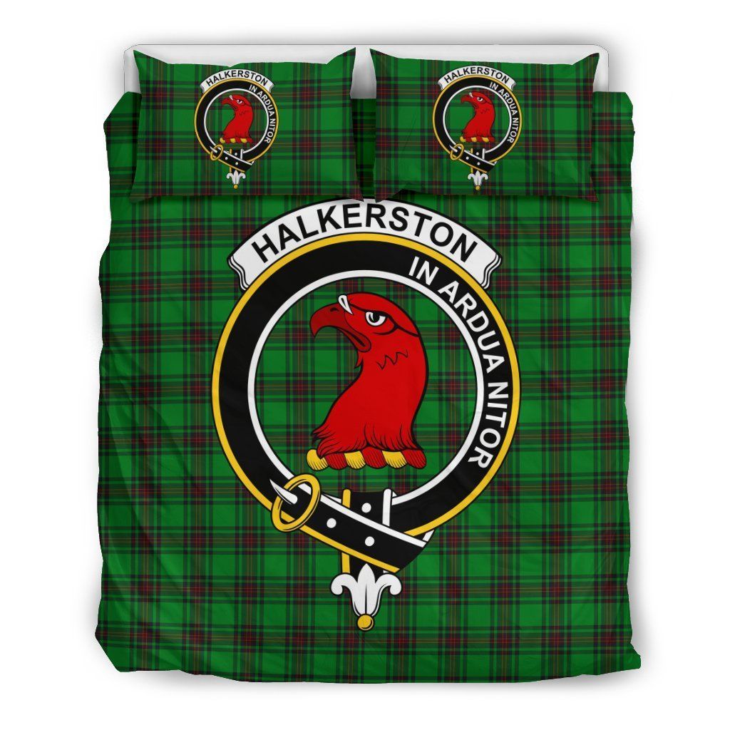 Halkerston Clan Badge Tartan Bedding Set