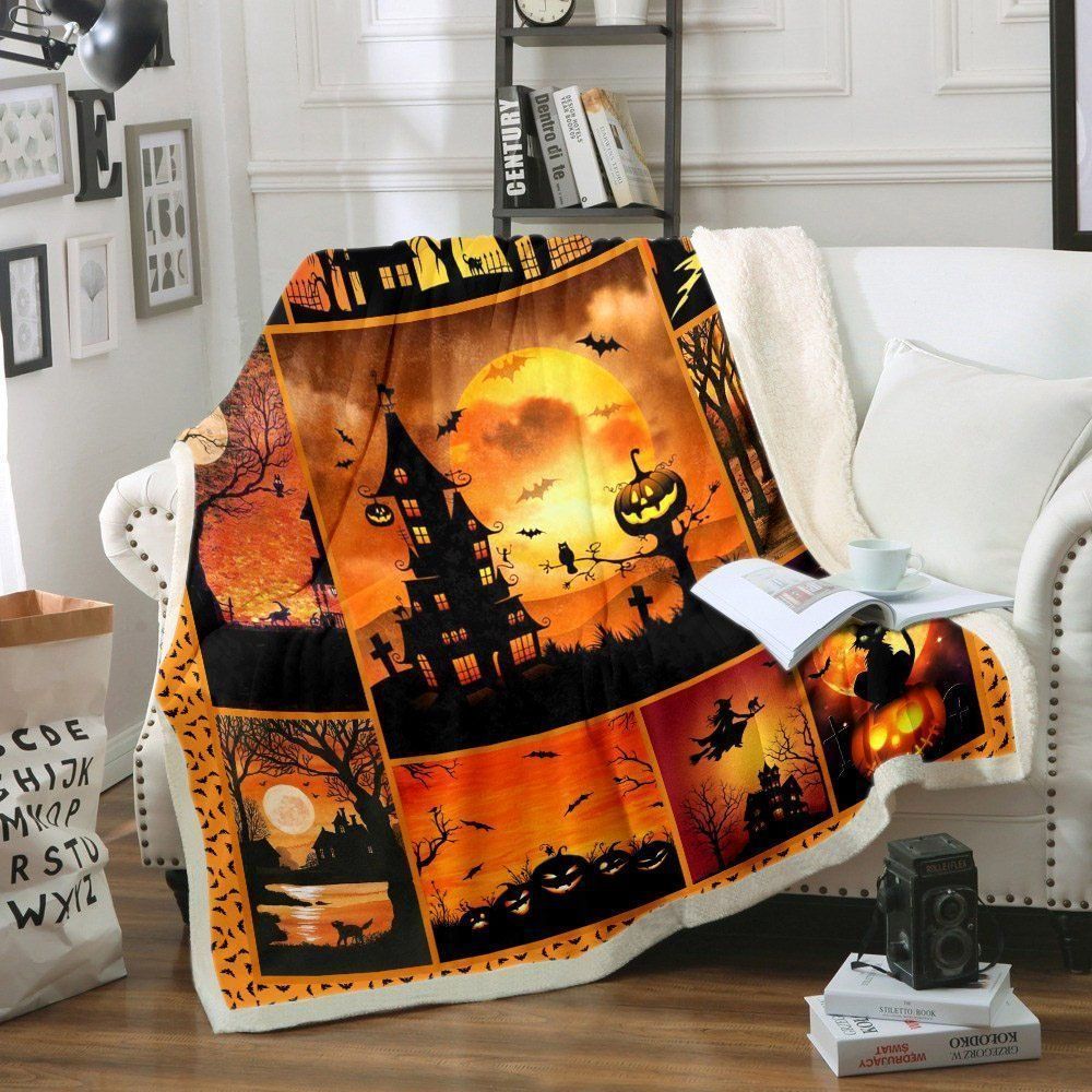 Halloween 01 Sherpa Fleece Blanket