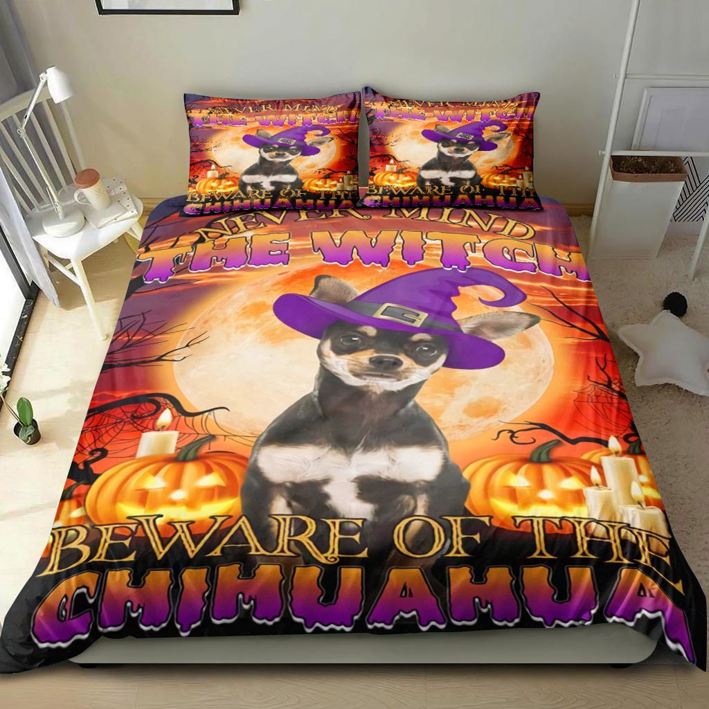 Halloween Beware Of The Chihuahua Bedding Set