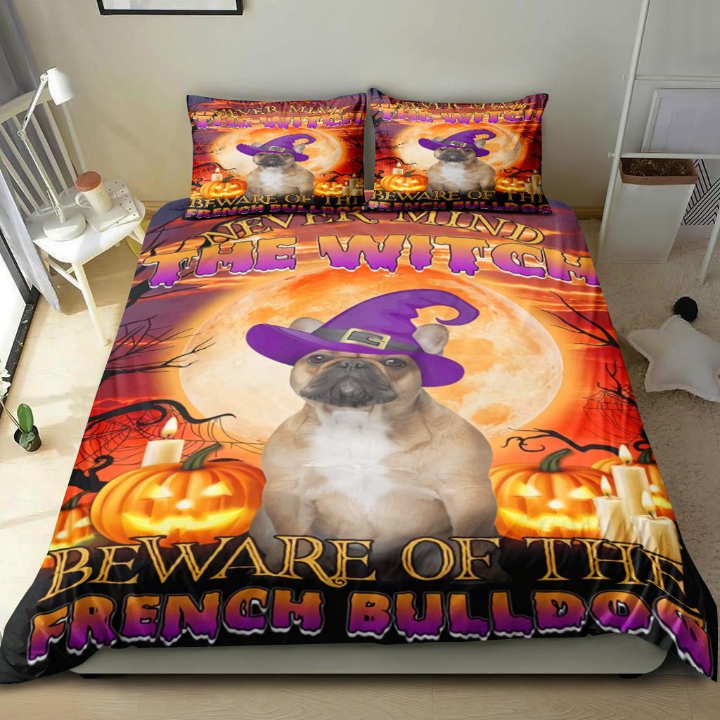 Halloween Beware Of The French Bulldog Bedding Set