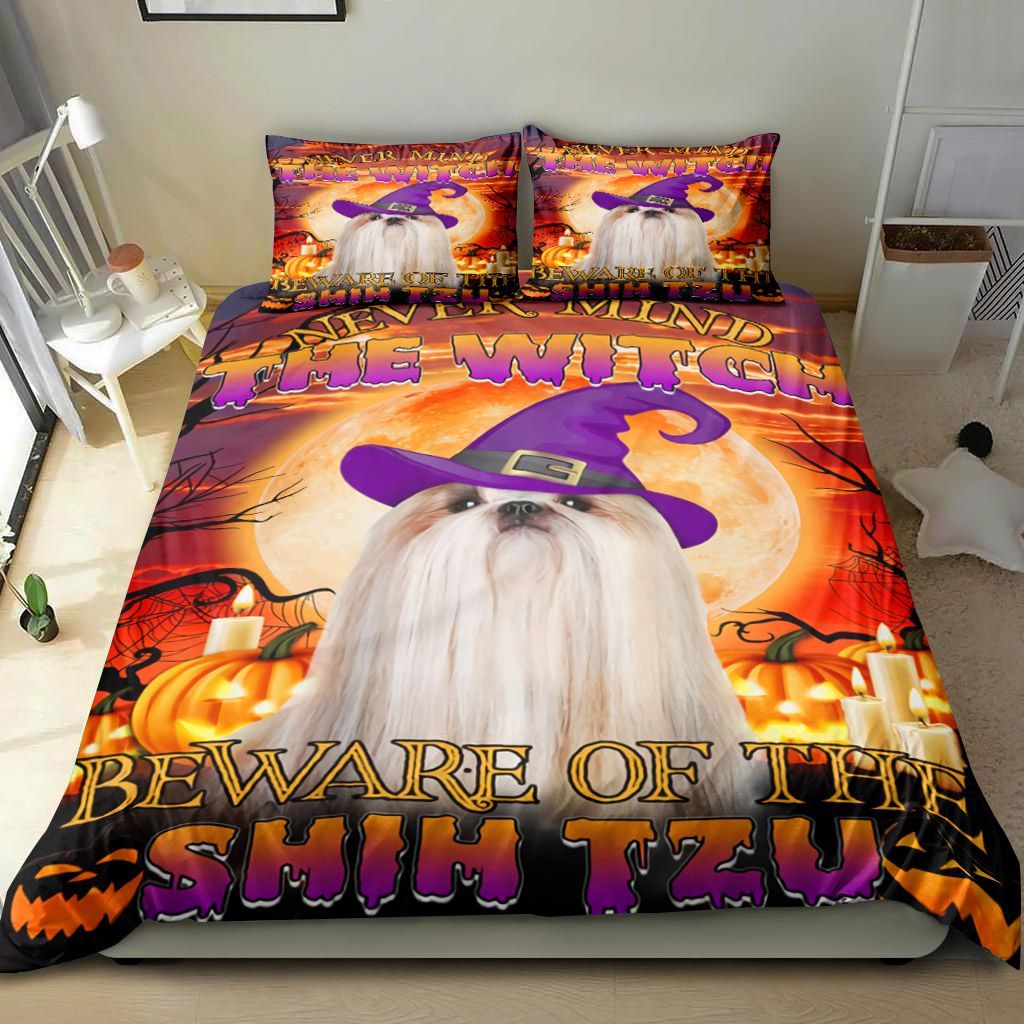 Halloween Beware Of The Shih Tzu Bedding Set