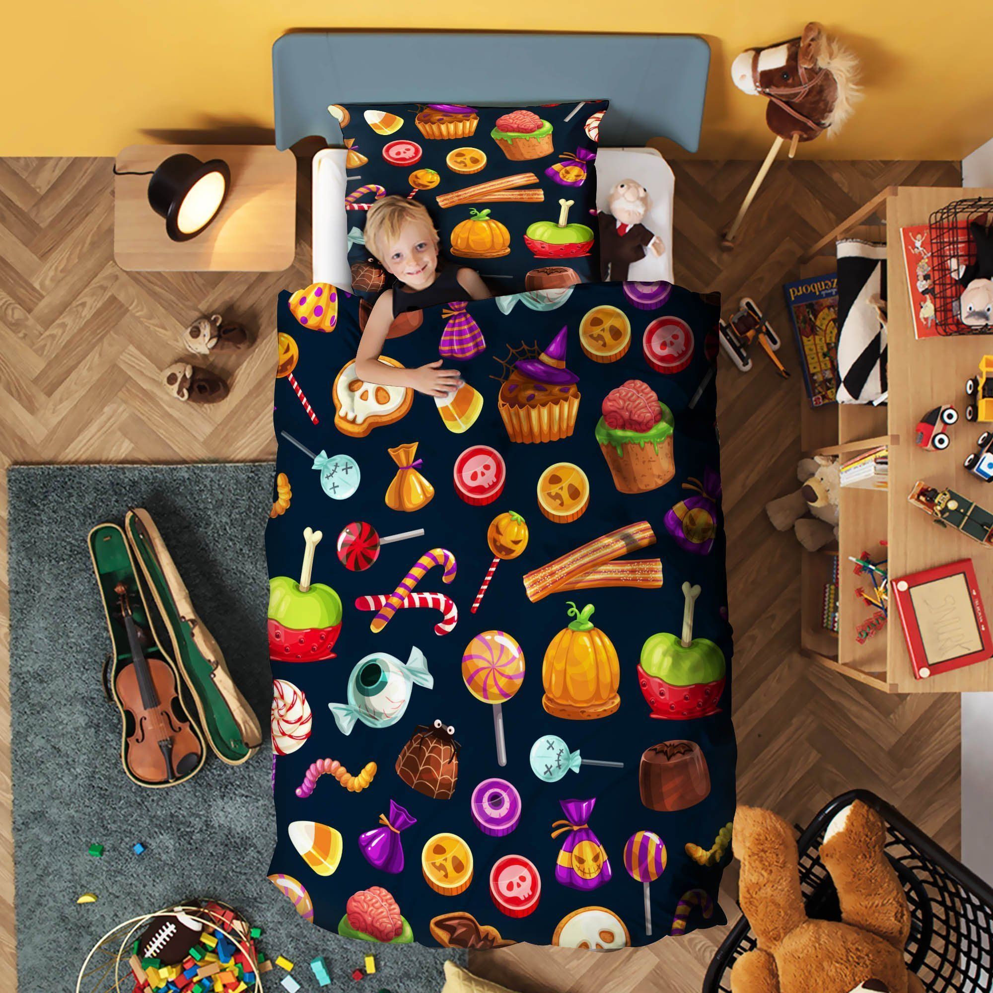 Halloween Candy Bedding Set