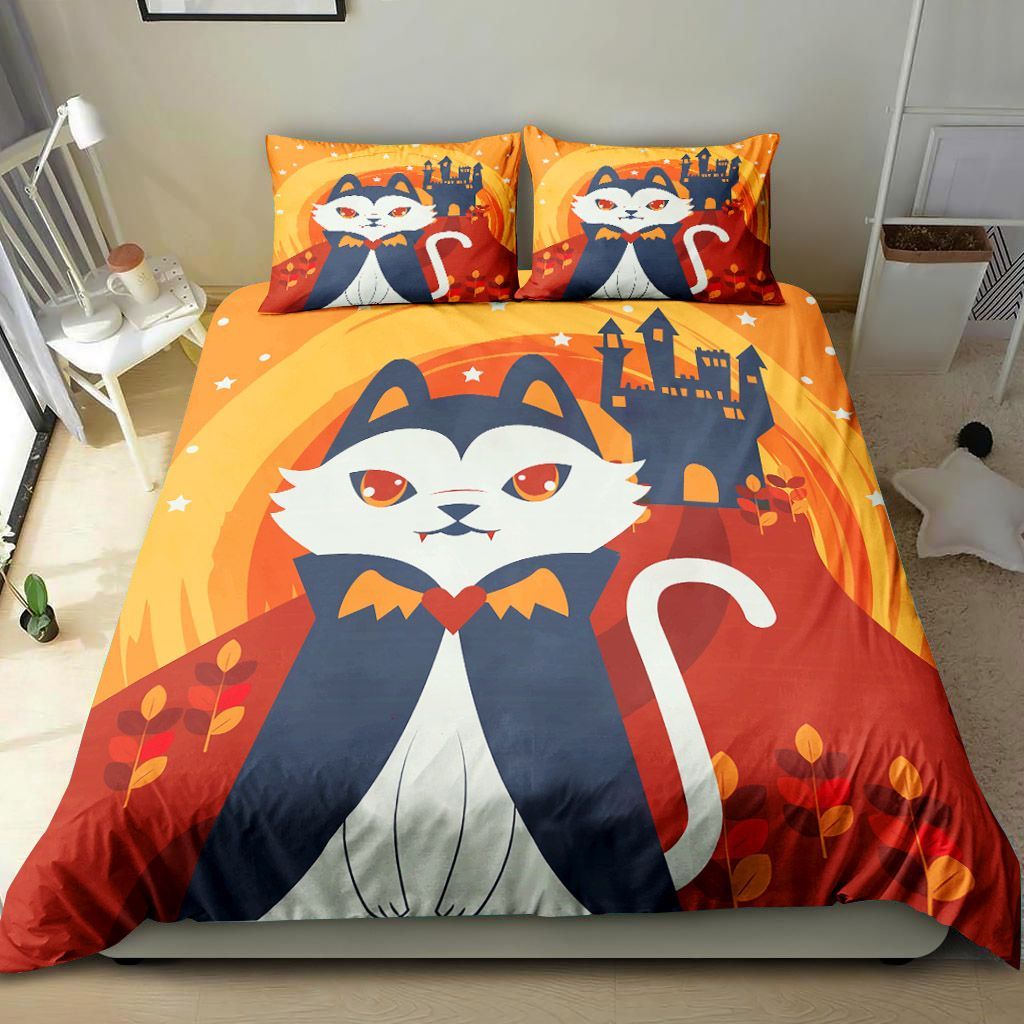 Halloween Dracula Cat Bedding Set