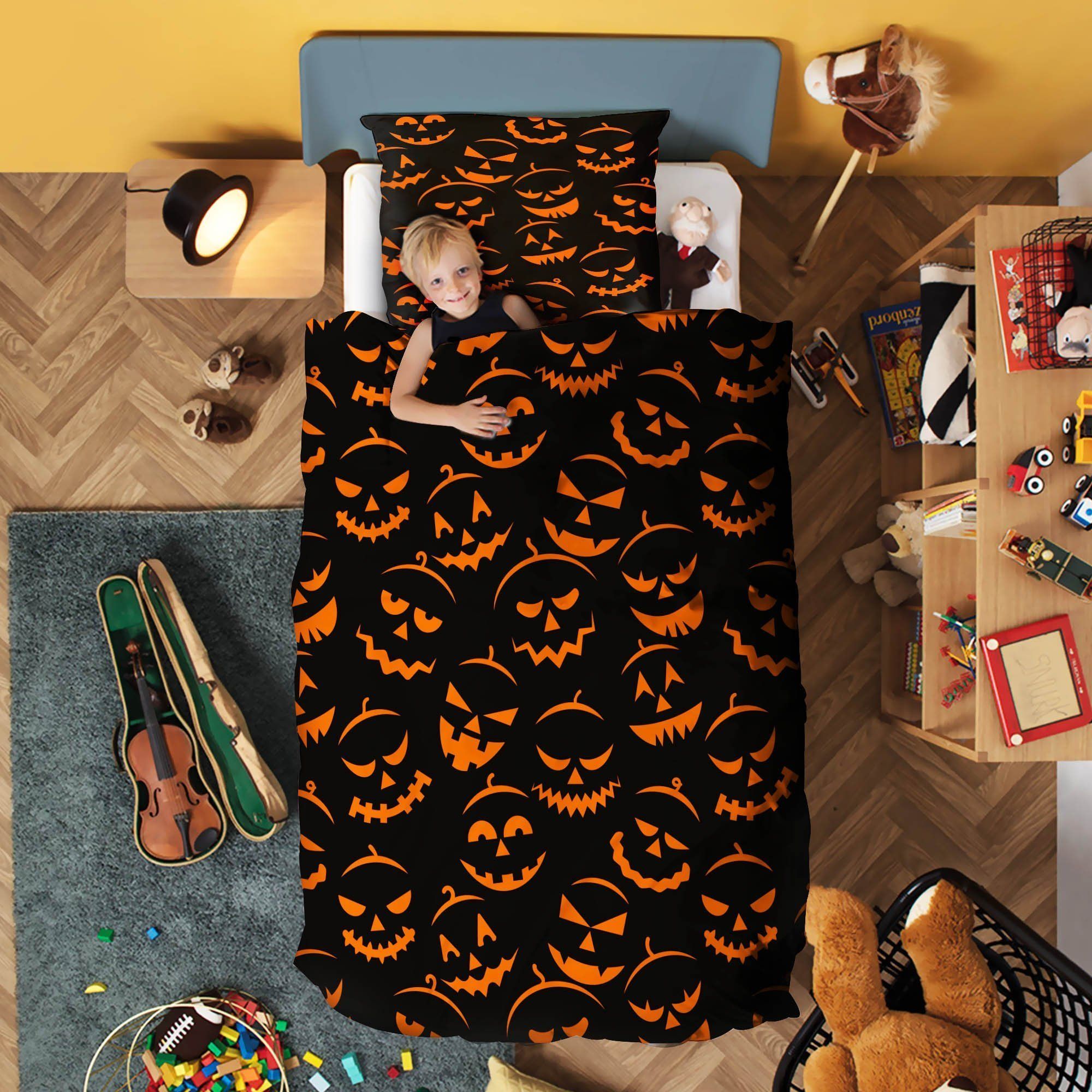 Halloween Face Bedding Set