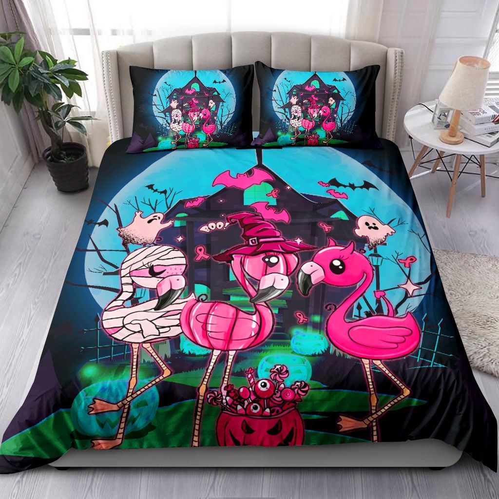 Halloween Flamingo Bedding Set