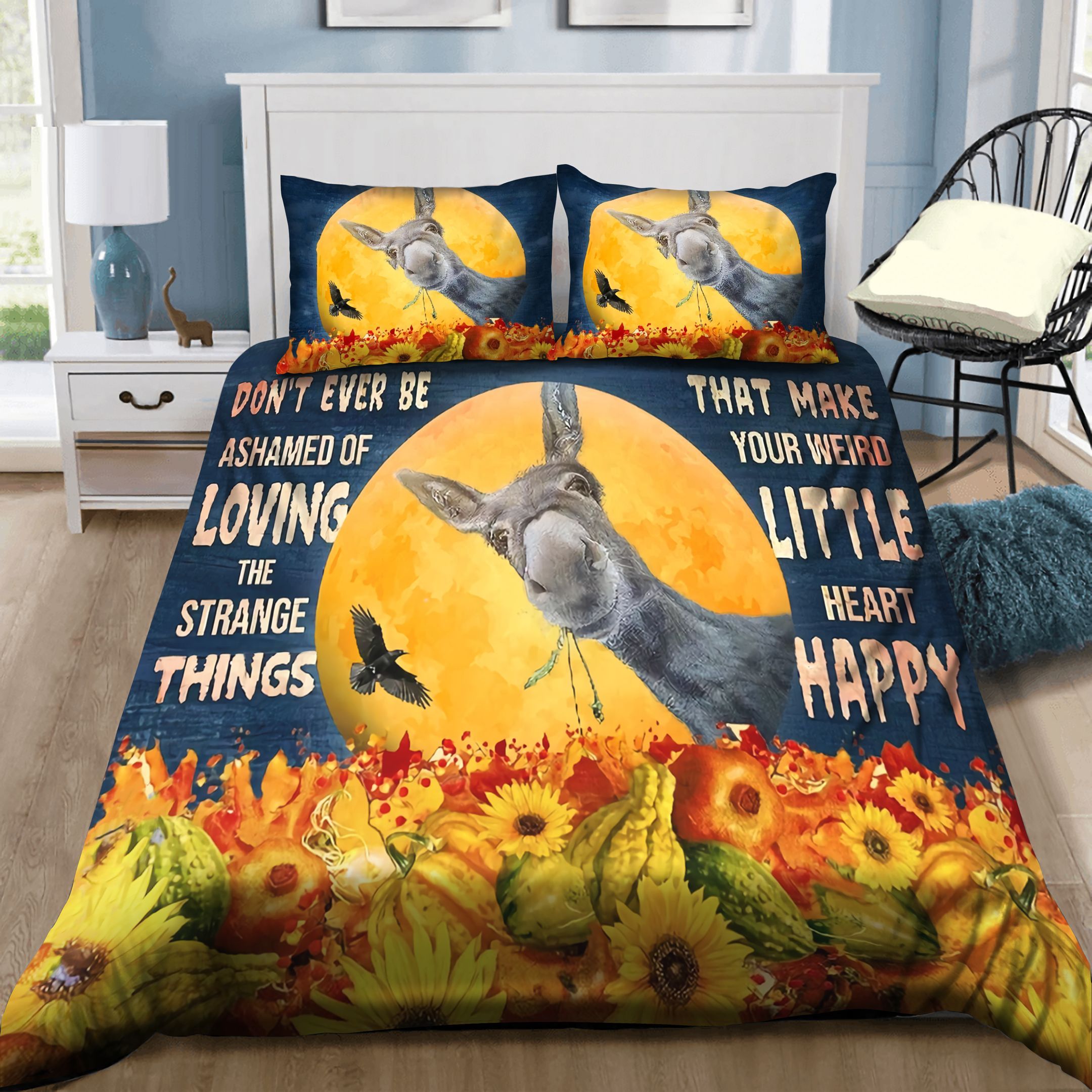 Halloween Funny Donkey Bedding Set