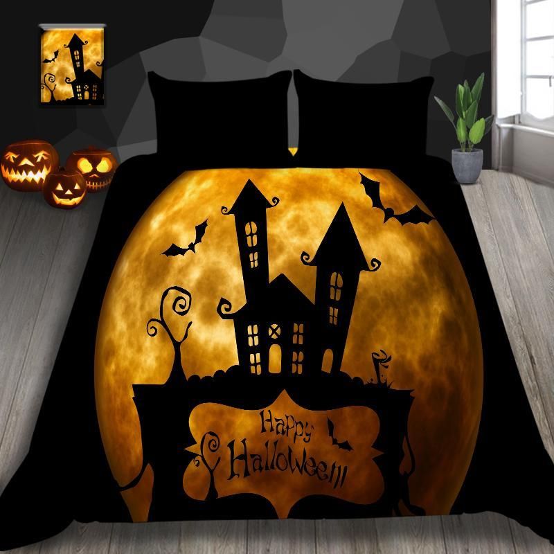 Halloween Goldern Moon 3d Bedding Set