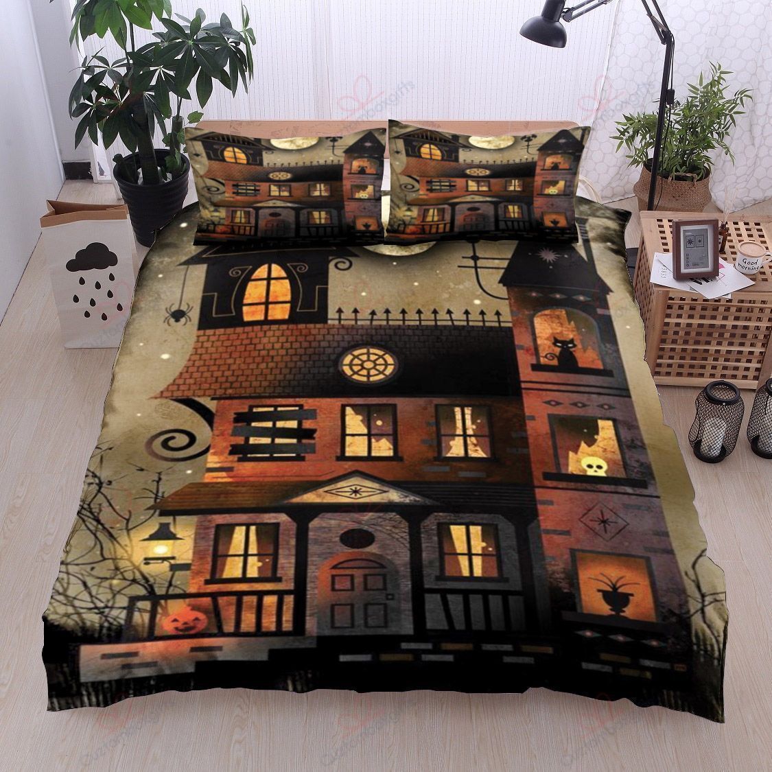 Halloween Home Printed Bedding Set