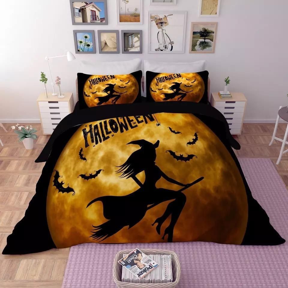 Halloween Horro Pumpkin Ghost Bedding Set