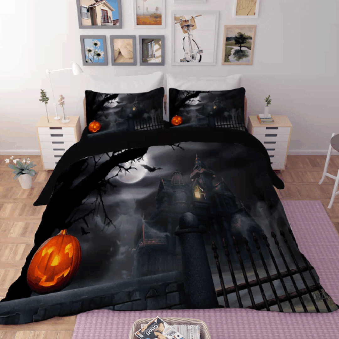 Halloween Mansion Bedding Set