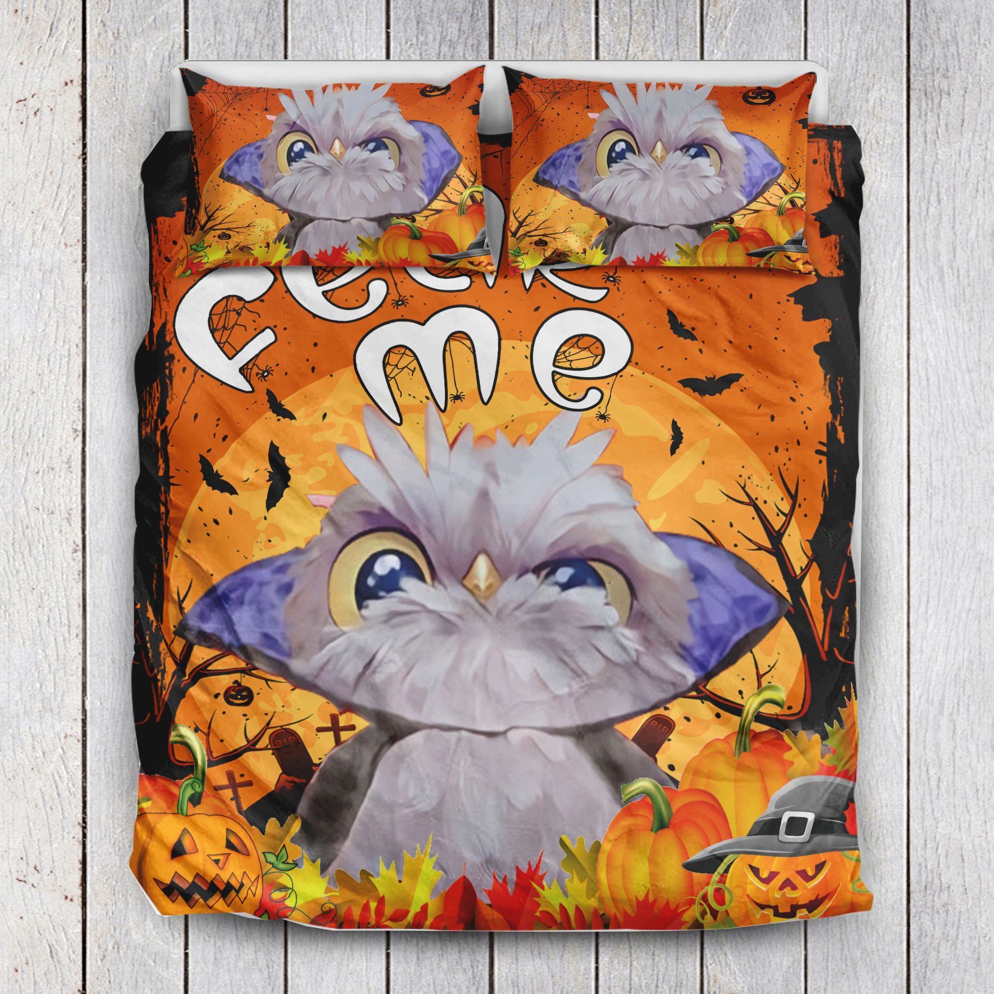 Halloween Owl Bedding Set