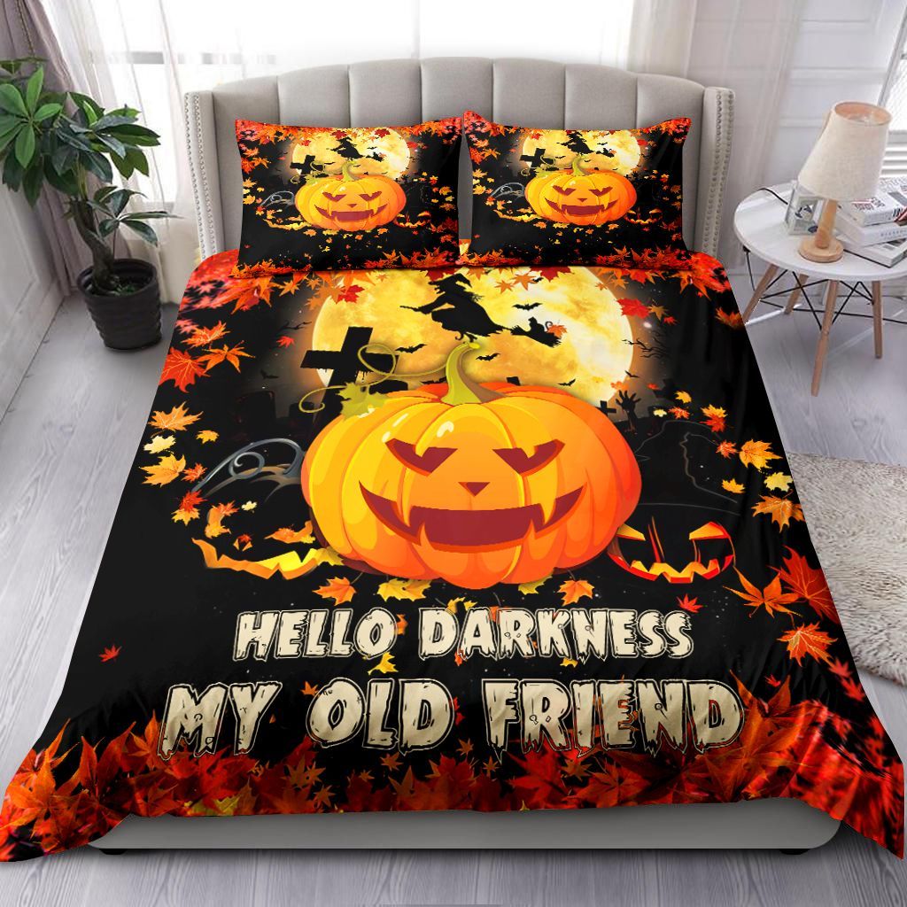Halloween Pumpkin Hello Old Friend Bedding Set