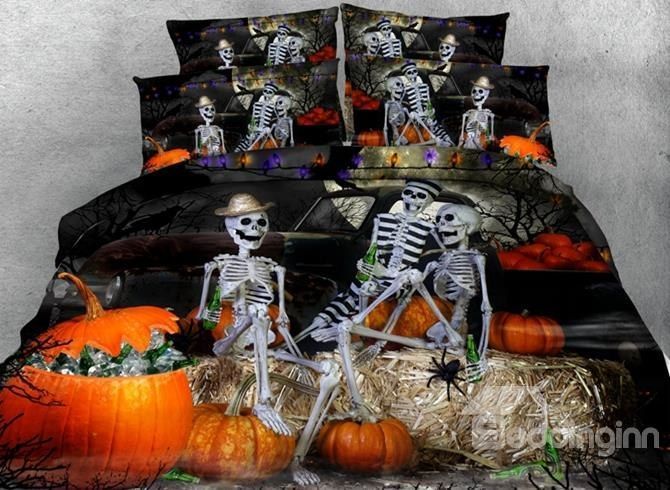 Halloween Skeletons Bedding Set