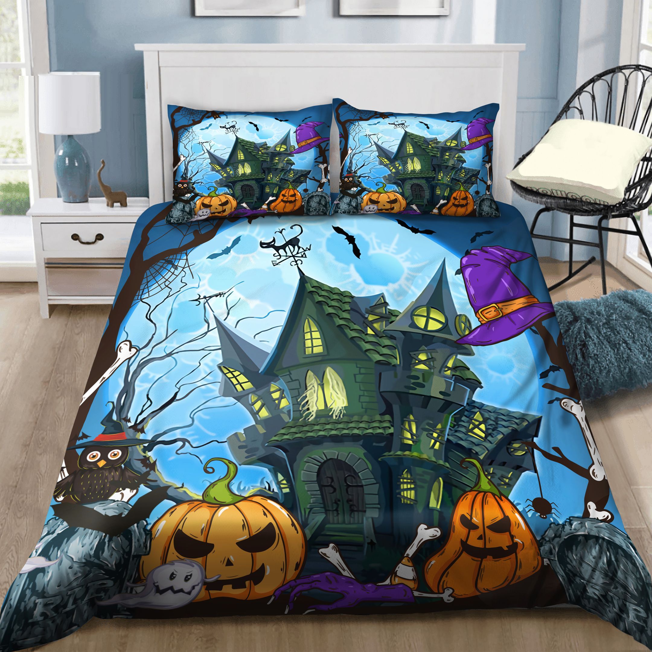 Halloween Spooky Castle Bedding Set