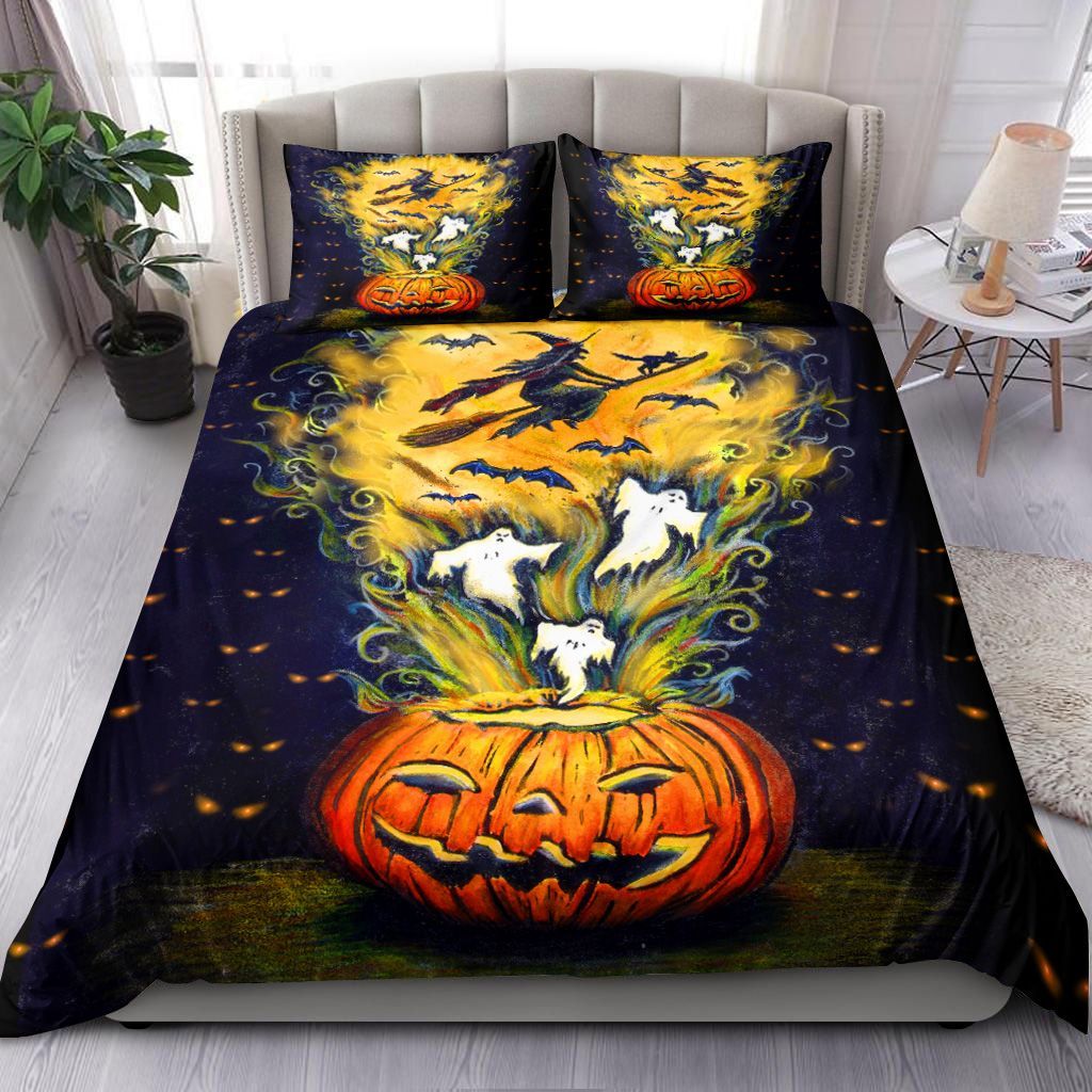 Halloween With Witch Bedding Set