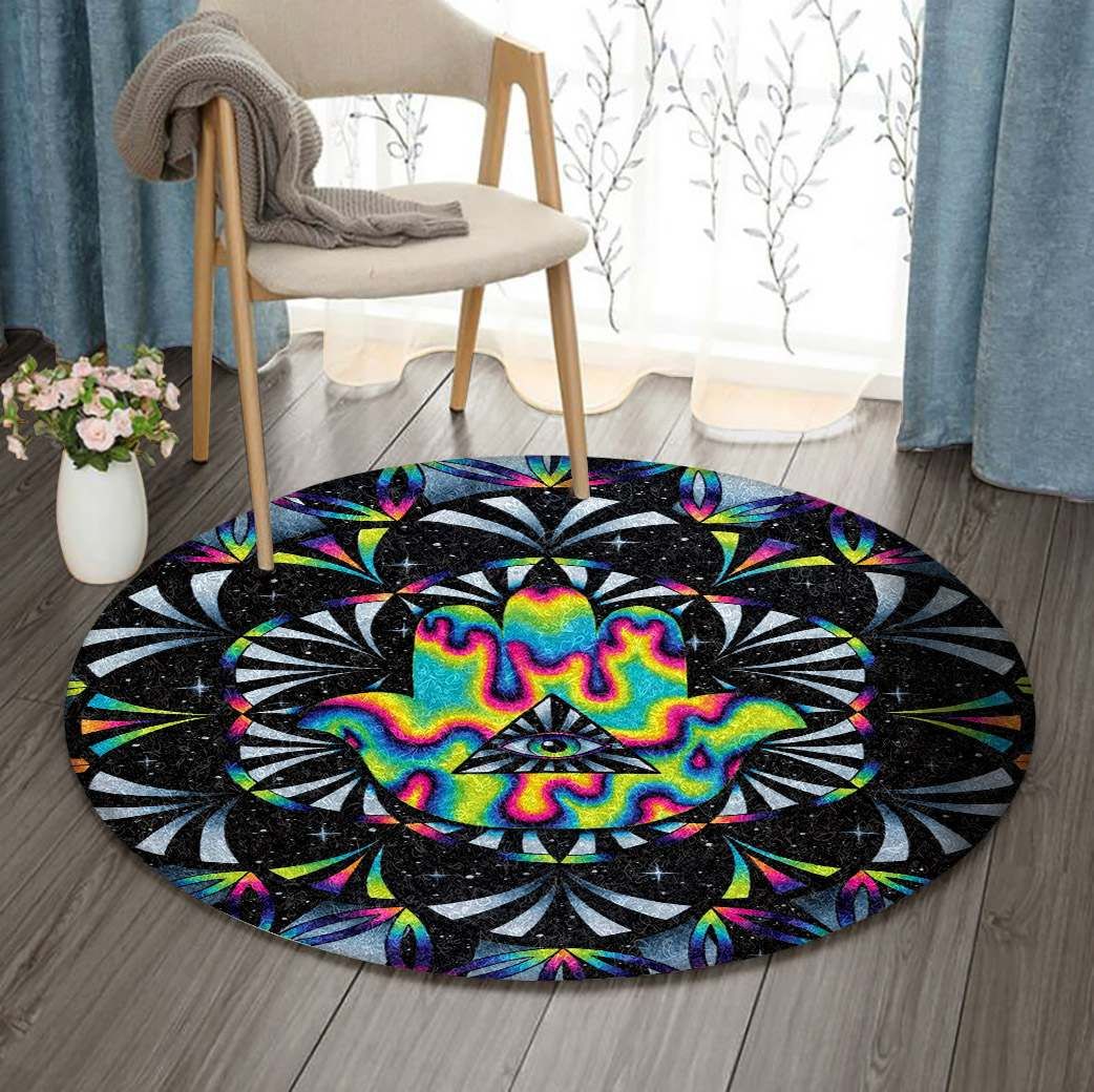 Hamsa Round Carpet