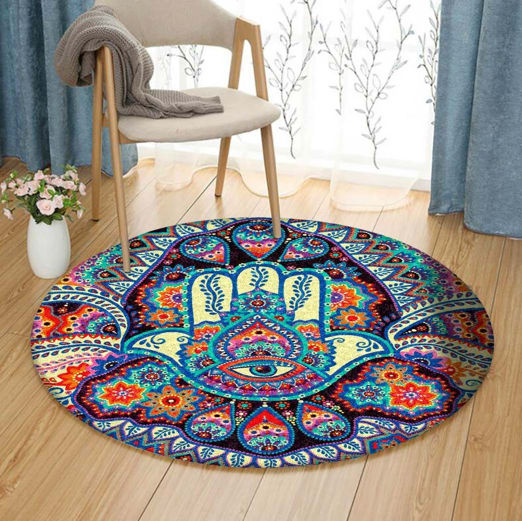 Hamsa Hand Round Carpet
