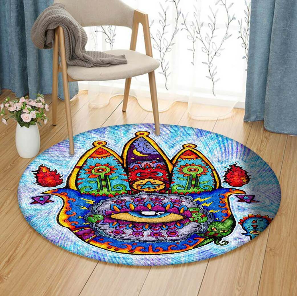 Hamsa Hand Round Carpet