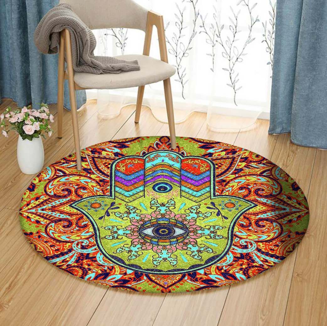 Hamsa Hand Round Carpet
