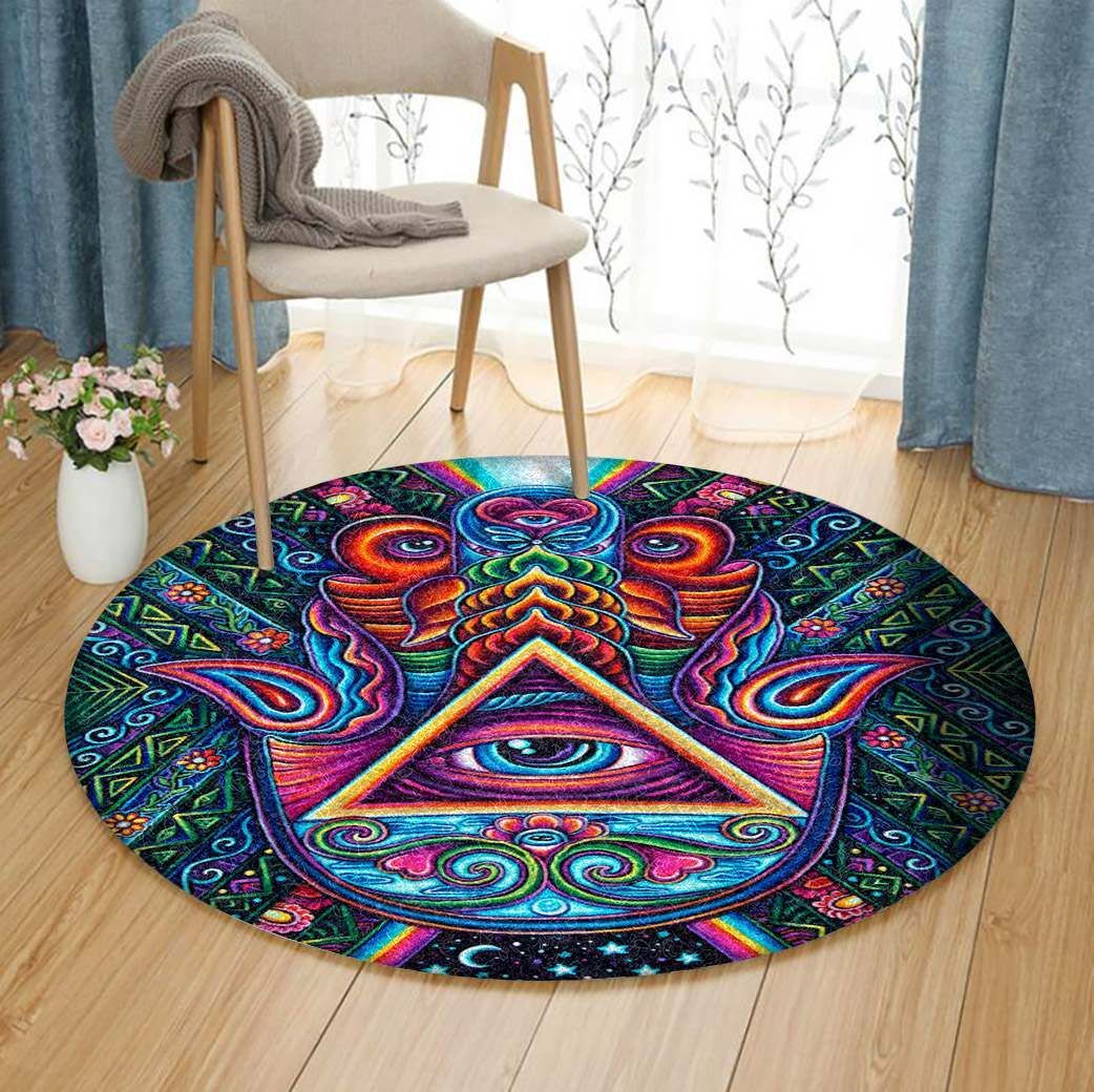Hamsa Hand Round Carpet