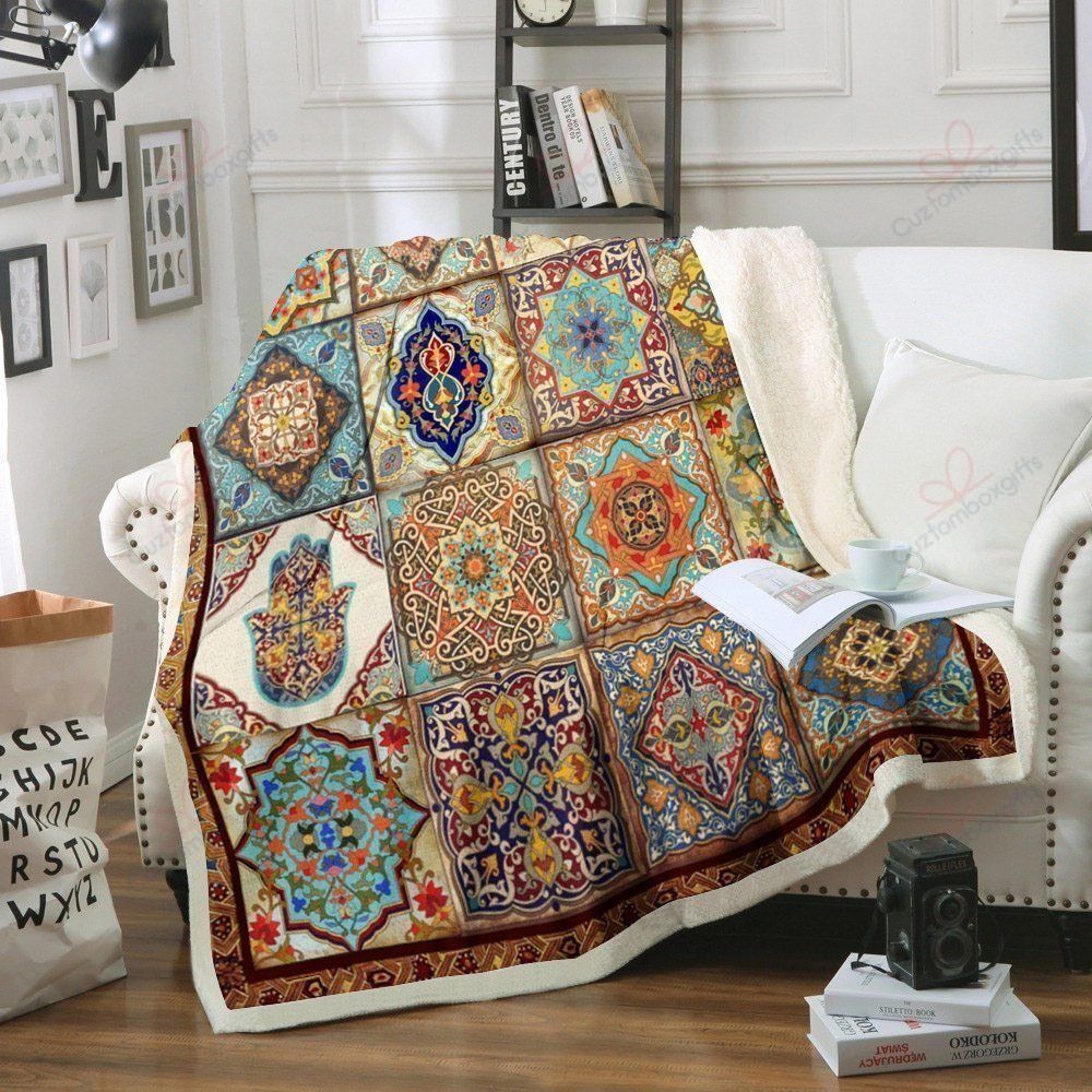 Hamsa Fleece Blanket