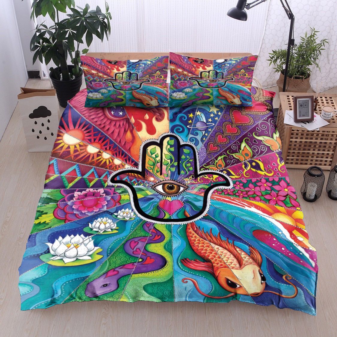 Hamsa Painting Bedding Set