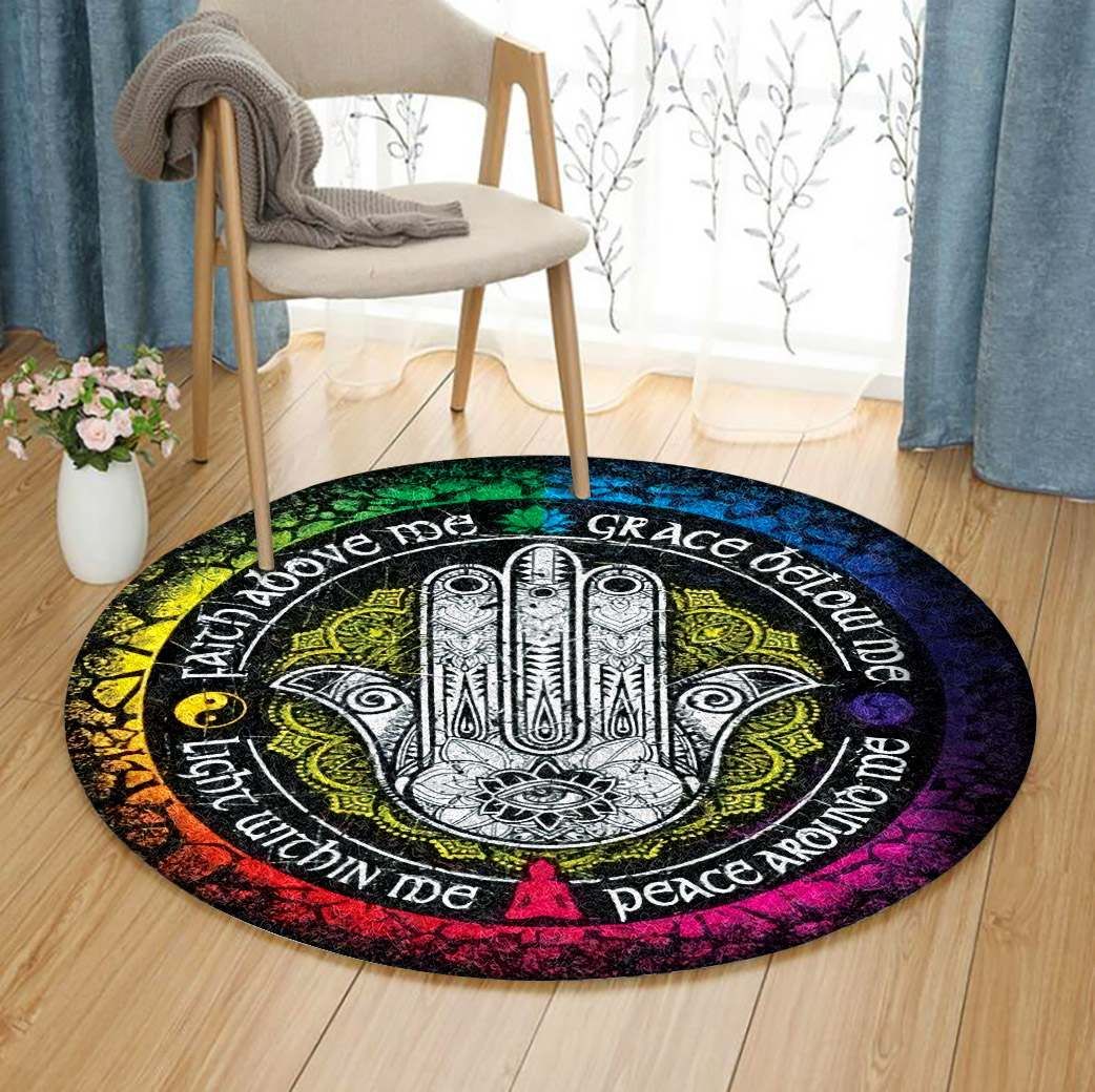 Hamsa Round Carpet