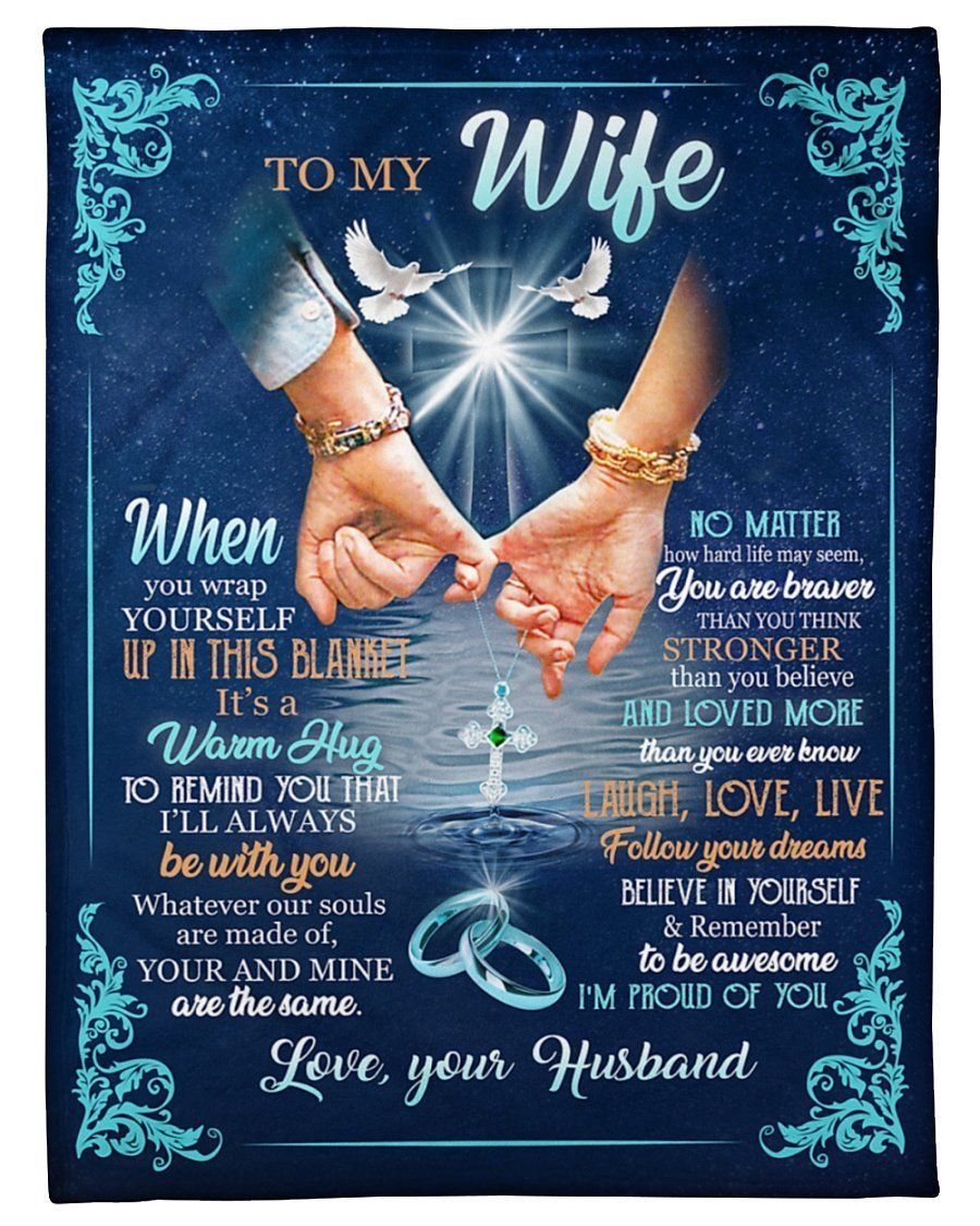 Hand In Hand Husband Gift For Wife I’ll Always Be With You Fleece Blanket