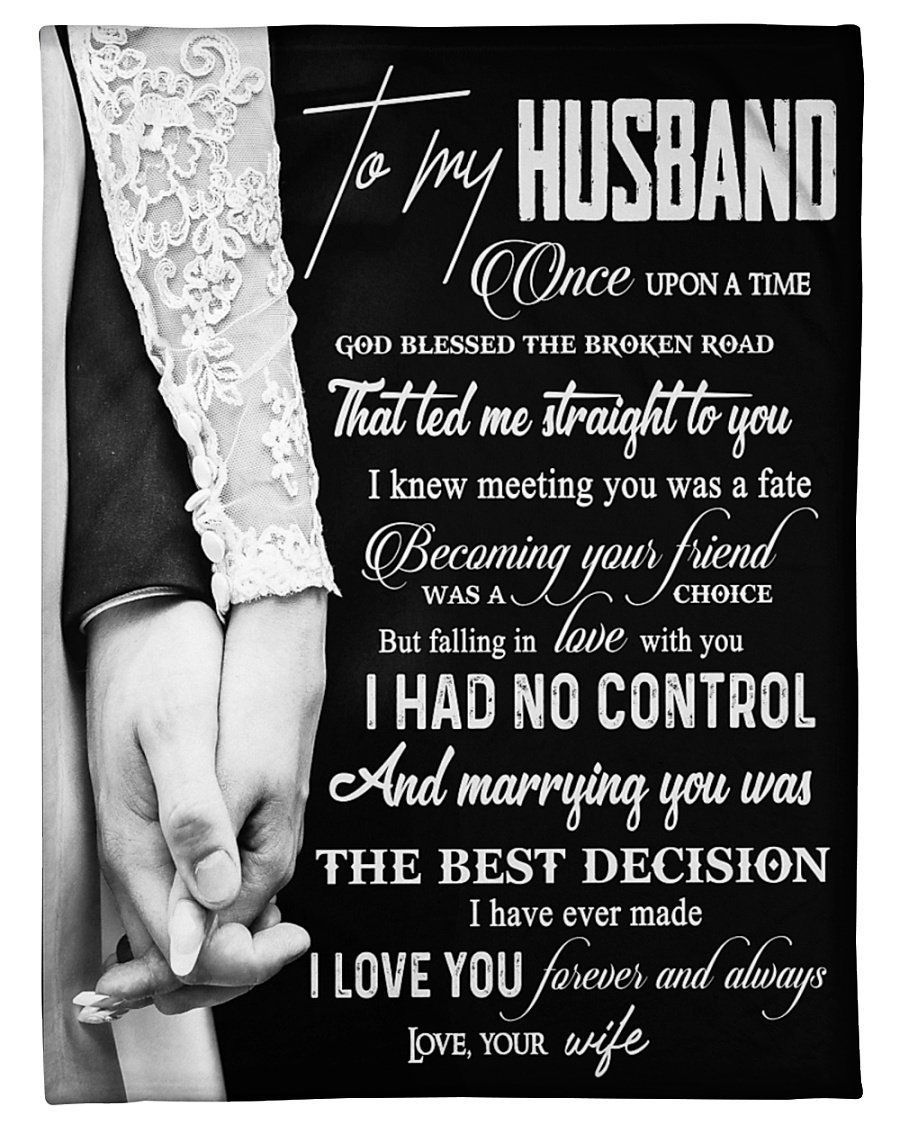 Hand In Hand To My Husband Love You Always Fleece Blanket