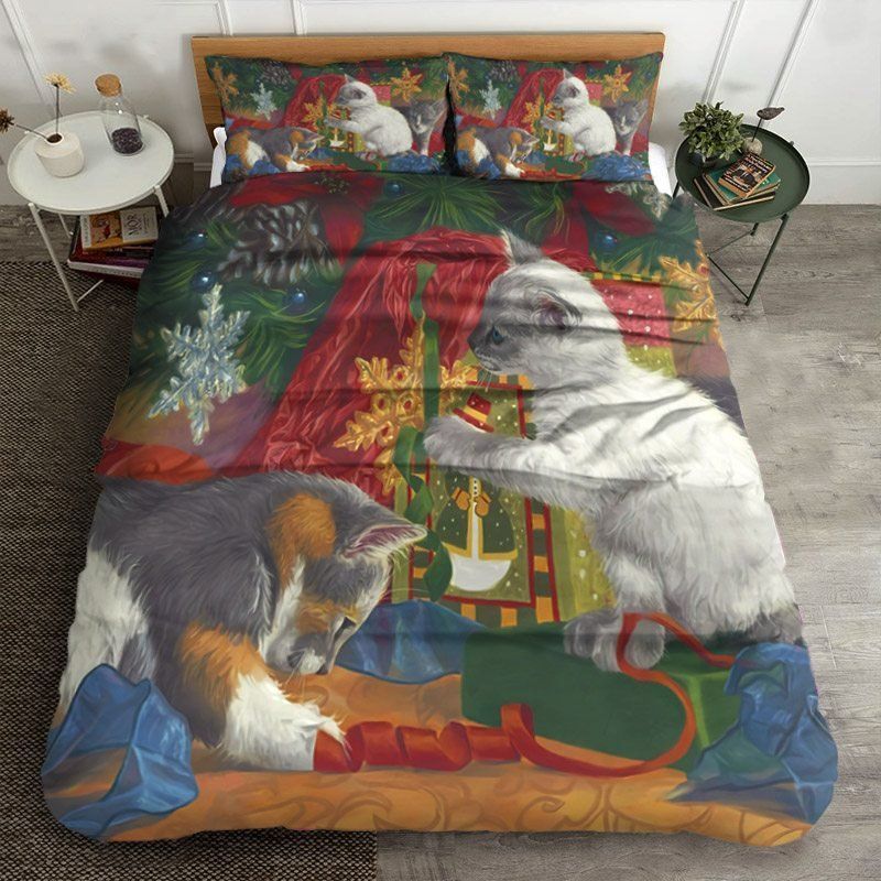 Happy Christmas Cat Bedding Set