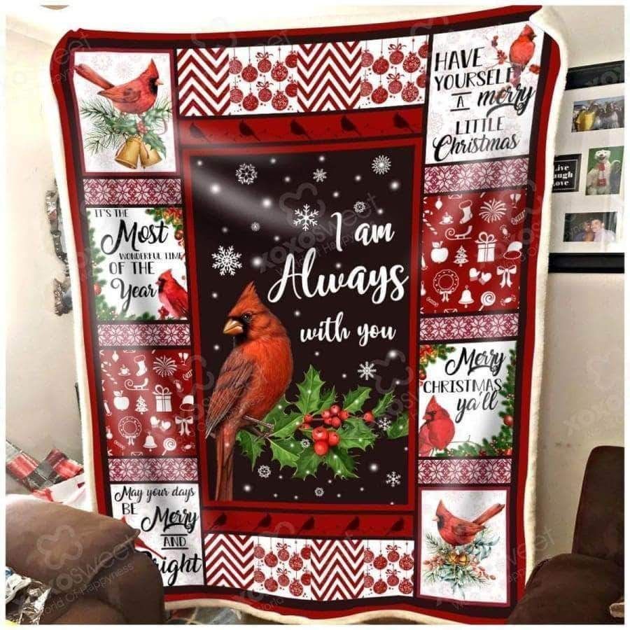 Happy Christmas Sherpa Fleece Blanket