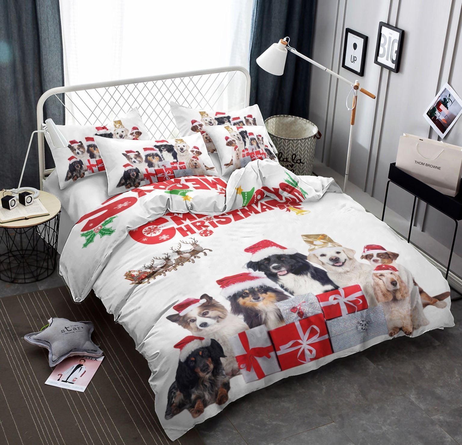 Happy Christmas Day Dog Bedding Set